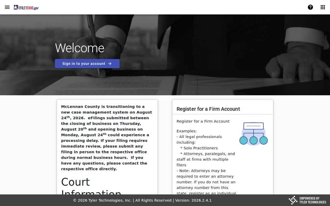 Tom Green County court docket filing route through eFileTexas