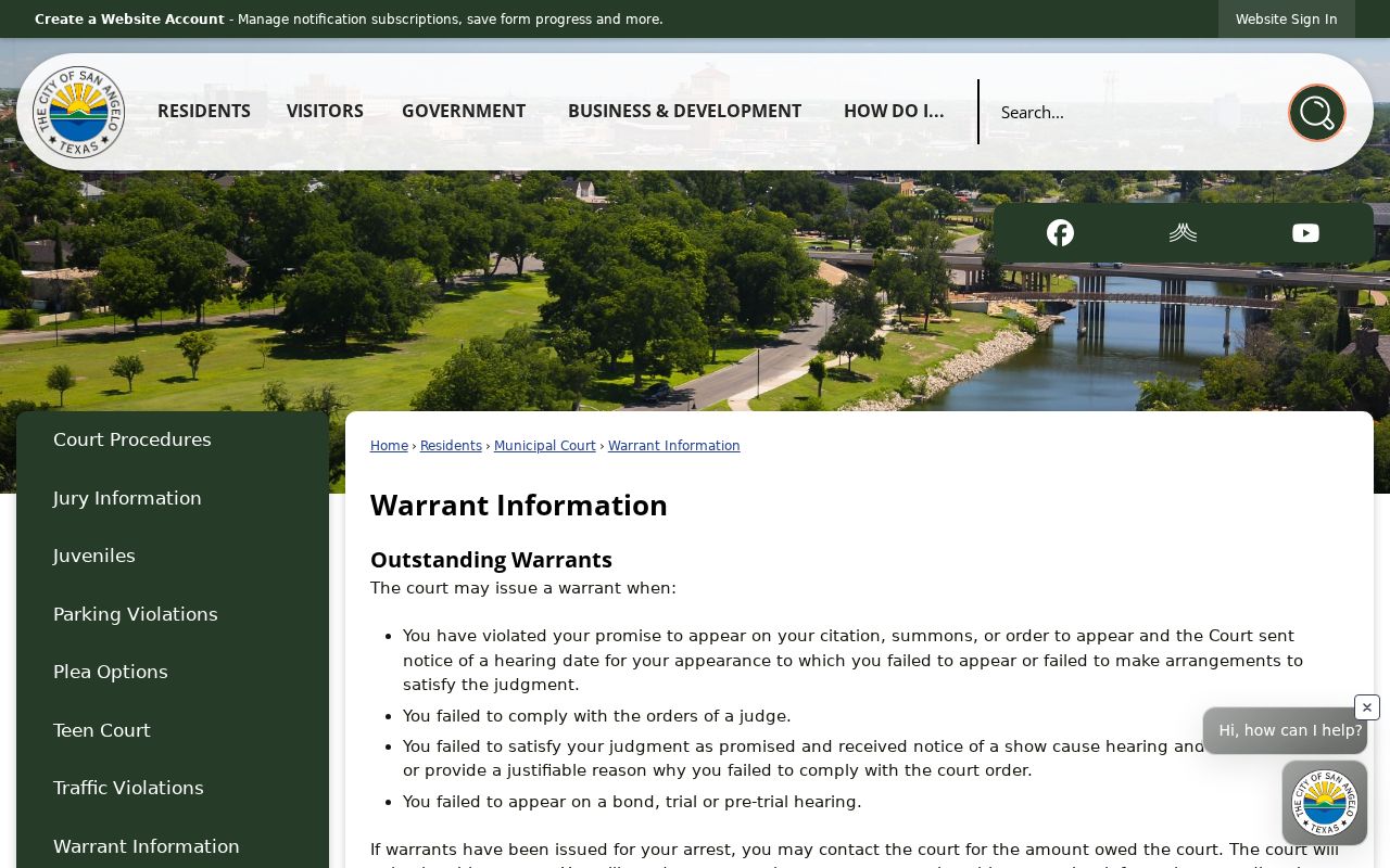 Tom Green County traffic court warrant resolution information