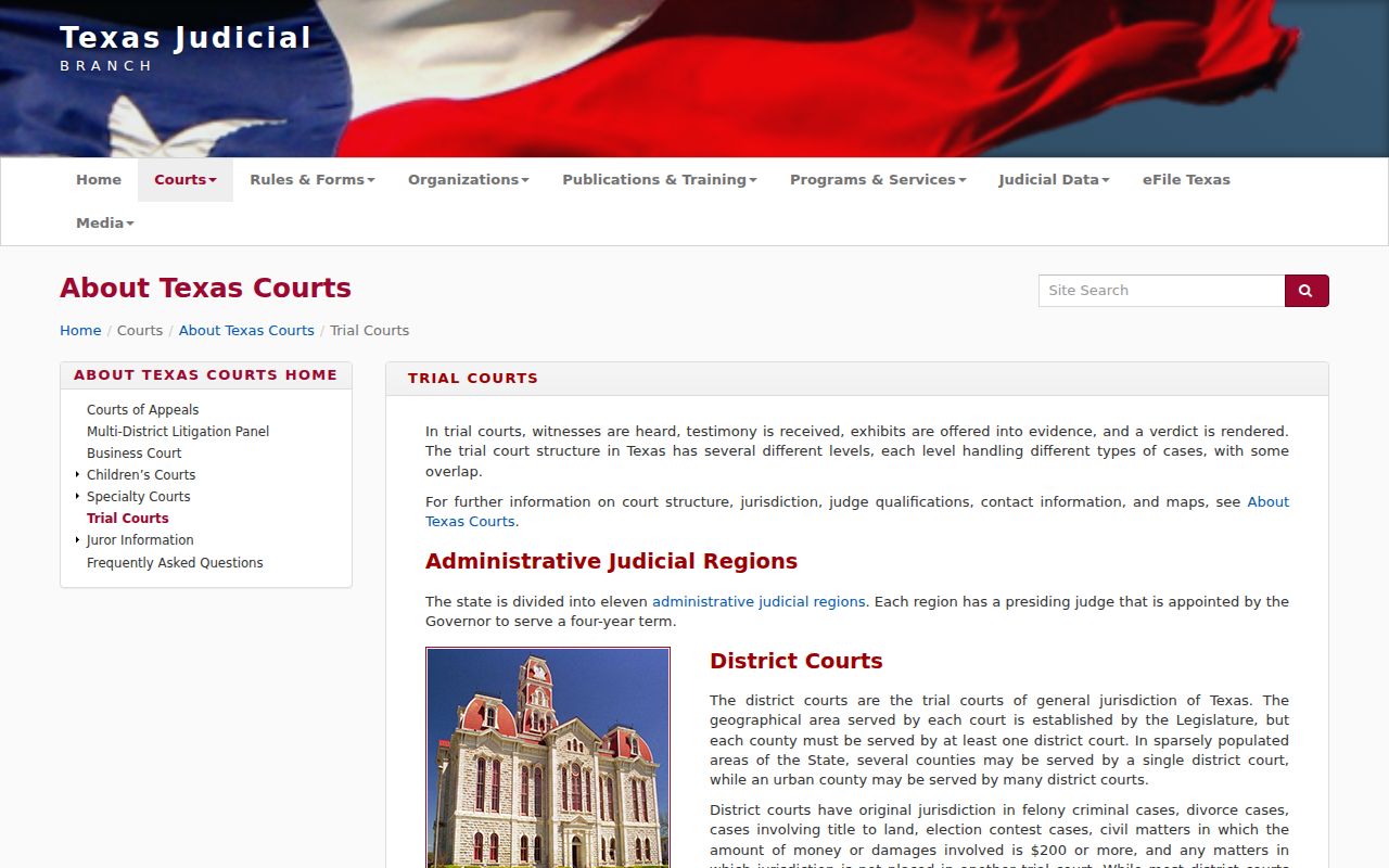 Tom Green County court docket place in the Texas trial-court structure